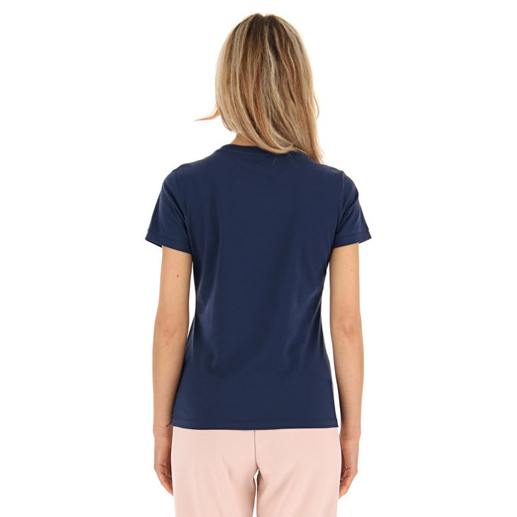 Women Lotto Athletica Due W VI T Shirts Navy Blue | CK498899N3