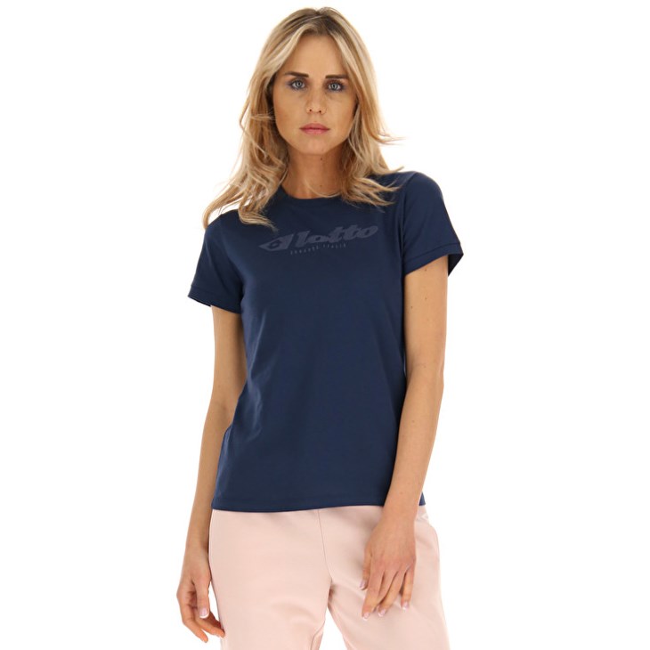 Women Lotto Athletica Due W VI T Shirts Navy Blue | CK498899N3