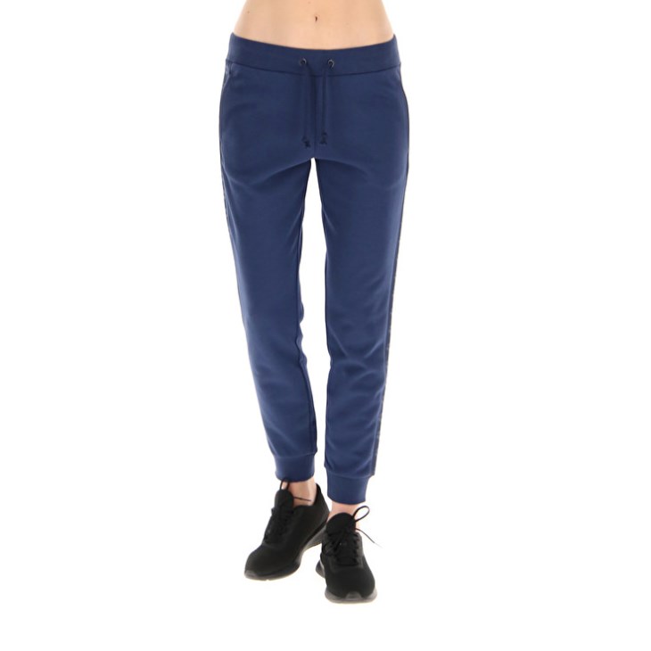 Women Lotto Athletica Due W V Pants Dark Blue | BP175187Y4