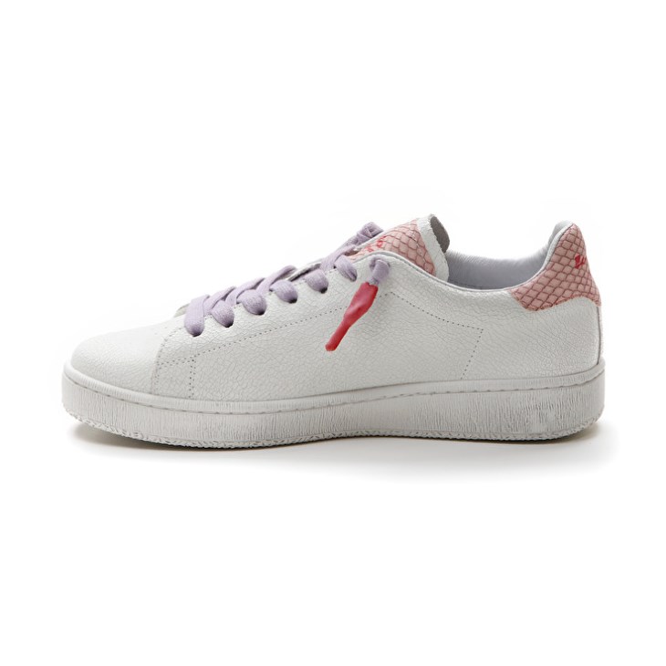 Women Lotto Autograph Crack W Sneakers White / Purple / Light Coral | BK649384X7