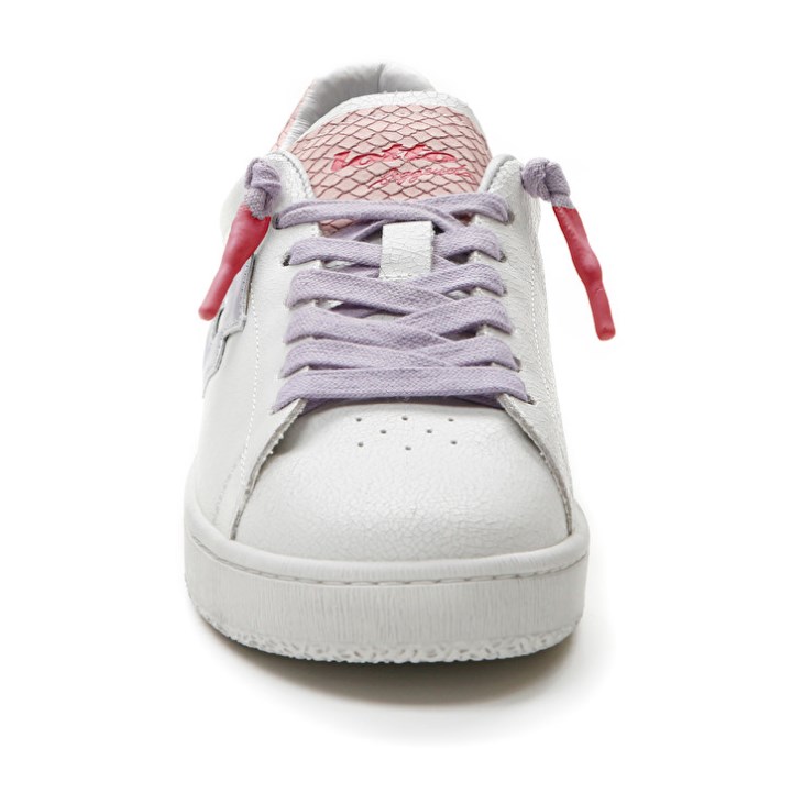 Women Lotto Autograph Crack W Sneakers White / Purple / Light Coral | BK649384X7