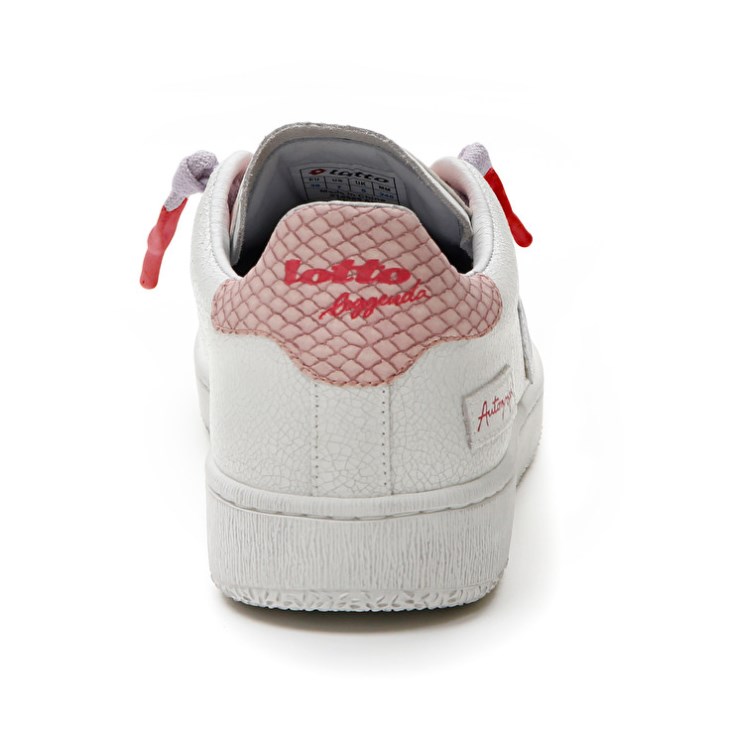 Women Lotto Autograph Crack W Sneakers White / Purple / Light Coral | BK649384X7