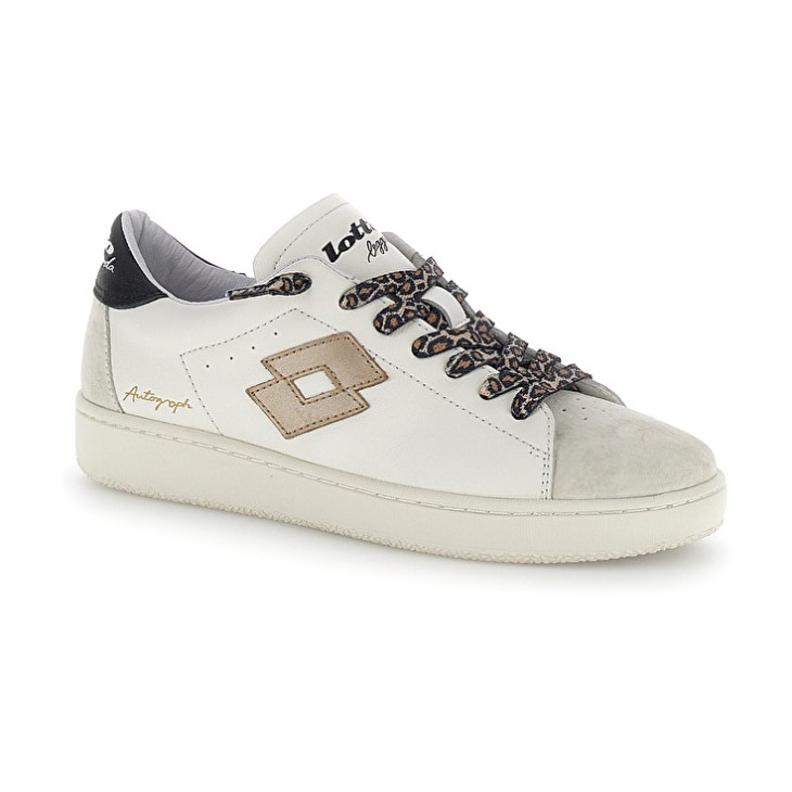 Women Lotto Autograph Leo Lace W Sneakers White / Gold | AR377487N3