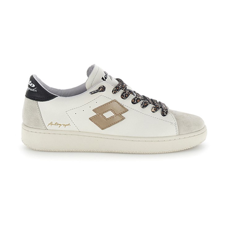 Women Lotto Autograph Leo Lace W Sneakers White / Gold | AR377487N3