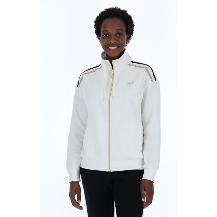 Women Lotto Dehia W V RIB FL Tracksuits White / Black | IO883828M4