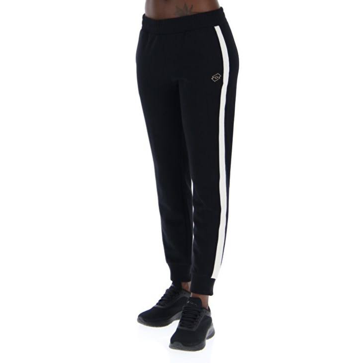 Women Lotto Dehia W V RIB FL Tracksuits White / Black | IO883828M4