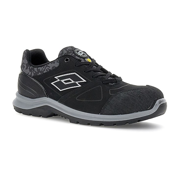 Women Lotto Hit 200 S3 ESD Safety Shoes Black | NT237063E2