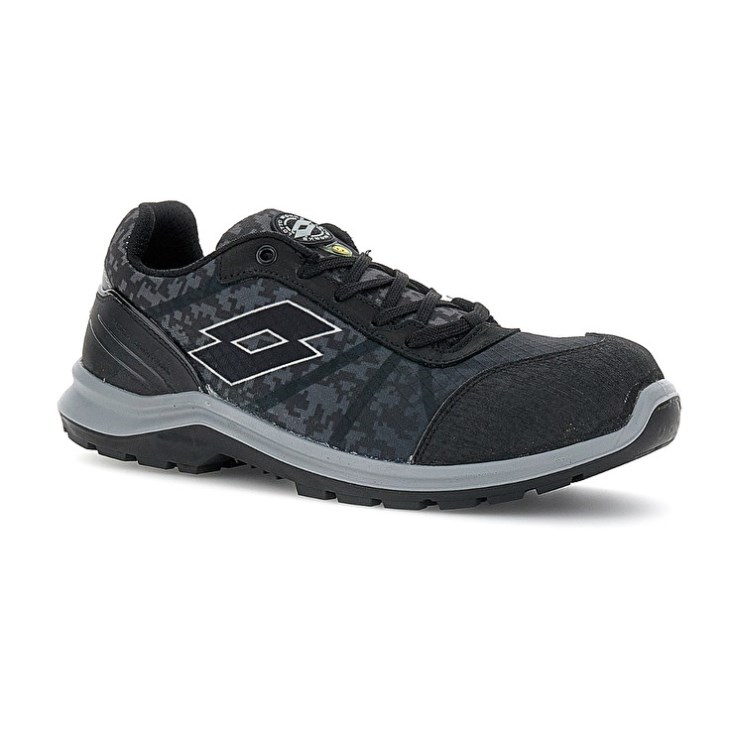 Women Lotto Hit 400 S1P ESD Safety Shoes Black | SH162646Q9