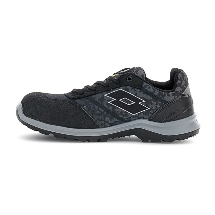 Women Lotto Hit 400 S1P ESD Safety Shoes Black | SH162646Q9