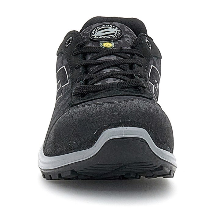 Women Lotto Hit 400 S1P ESD Safety Shoes Black | SH162646Q9