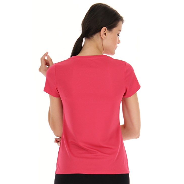 Women Lotto MSP W Sports Zip T Shirts Pink | LN906320H5