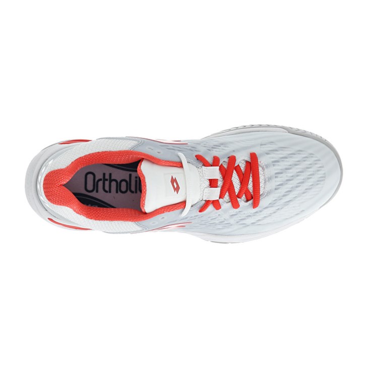 Women Lotto Mirage 100 SPD W Tennis Shoes White / Red | ON646384F7