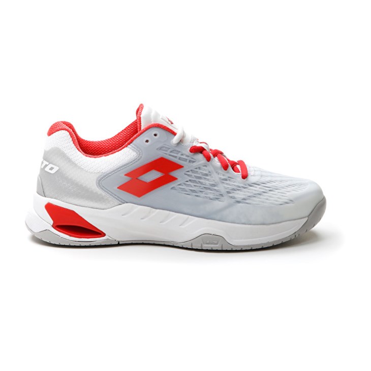 Women Lotto Mirage 100 SPD W Tennis Shoes White / Red | ON646384F7