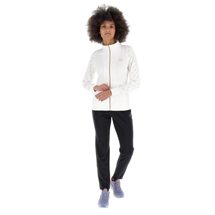 Women Lotto Riviera W VIII Tracksuits White / Black | WW523102X5
