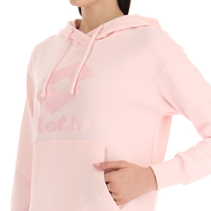 Women Lotto Smart W III Sweat HD Hoodie Pink | DR202360J9