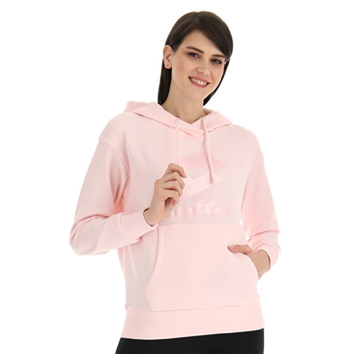 Women Lotto Smart W III Sweat HD Hoodie Pink | DR202360J9