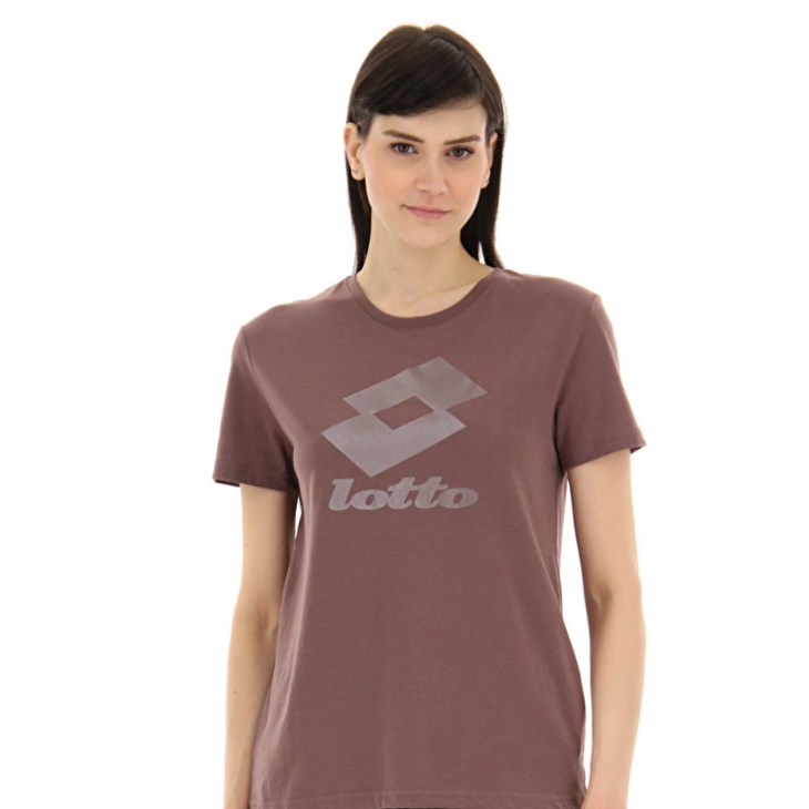 Women Lotto Smart W III T Shirts Brown | HC337663X1