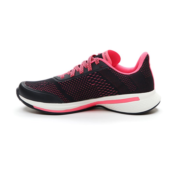 Women Lotto Speedevo 100 W Running Shoes Black / Coral | UO827352T6