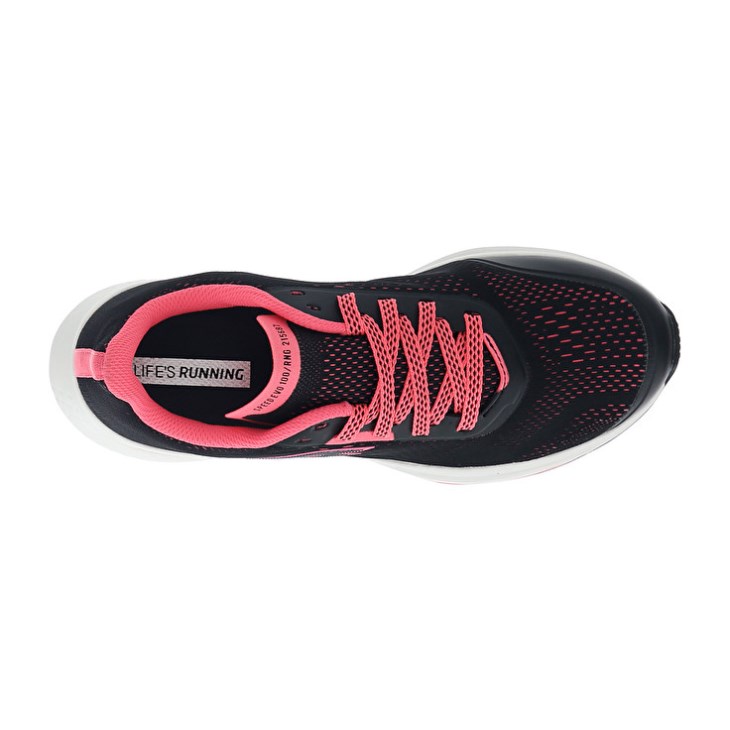 Women Lotto Speedevo 100 W Running Shoes Black / Coral | UO827352T6
