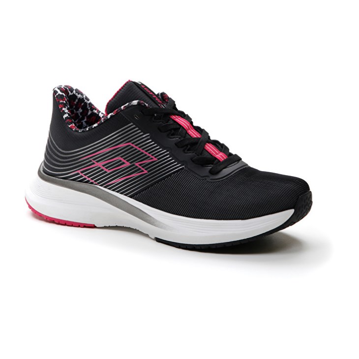 Women Lotto Speedevo 700 II PRT W Running Shoes Black / Pink | YM209140K8