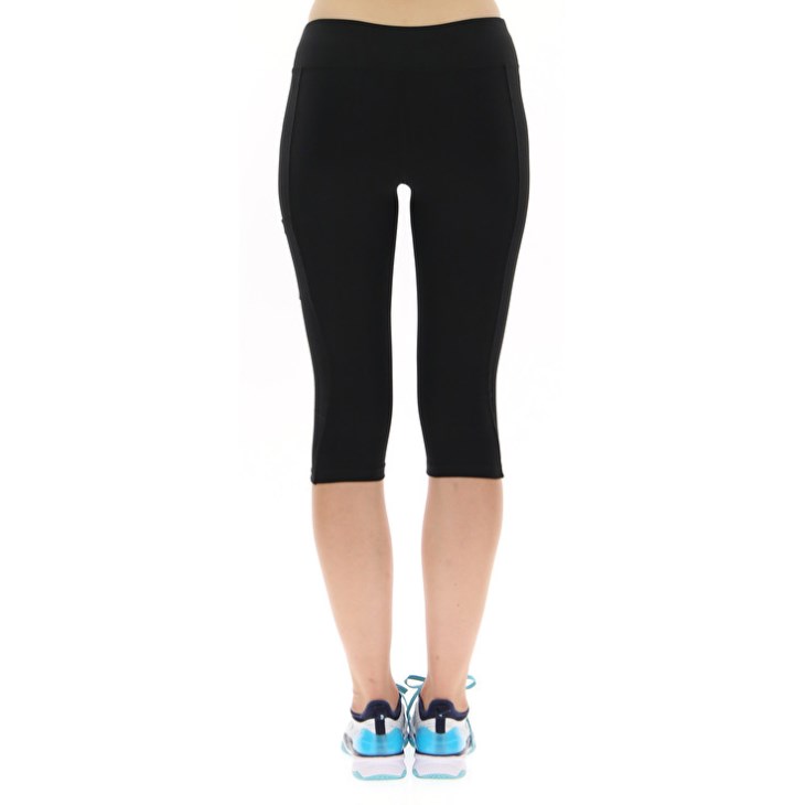 Women Lotto Squadra W Mid PL Leggings Black | VT901730O2