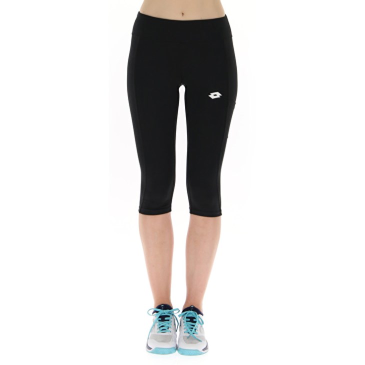Women Lotto Squadra W Mid PL Leggings Black | VT901730O2