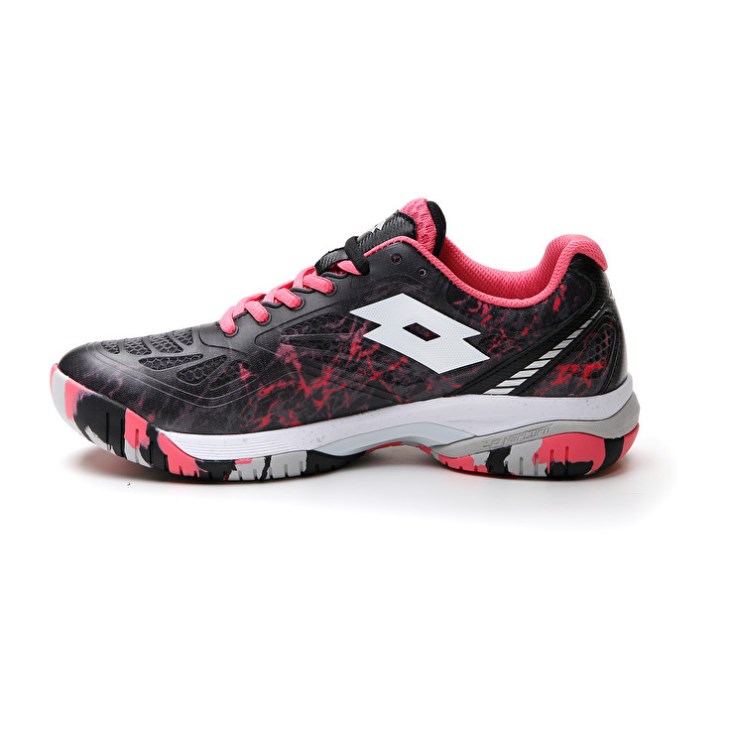 Women Lotto Superrapida 200 IV W Padel Shoes Black / Coral | LN136003M8