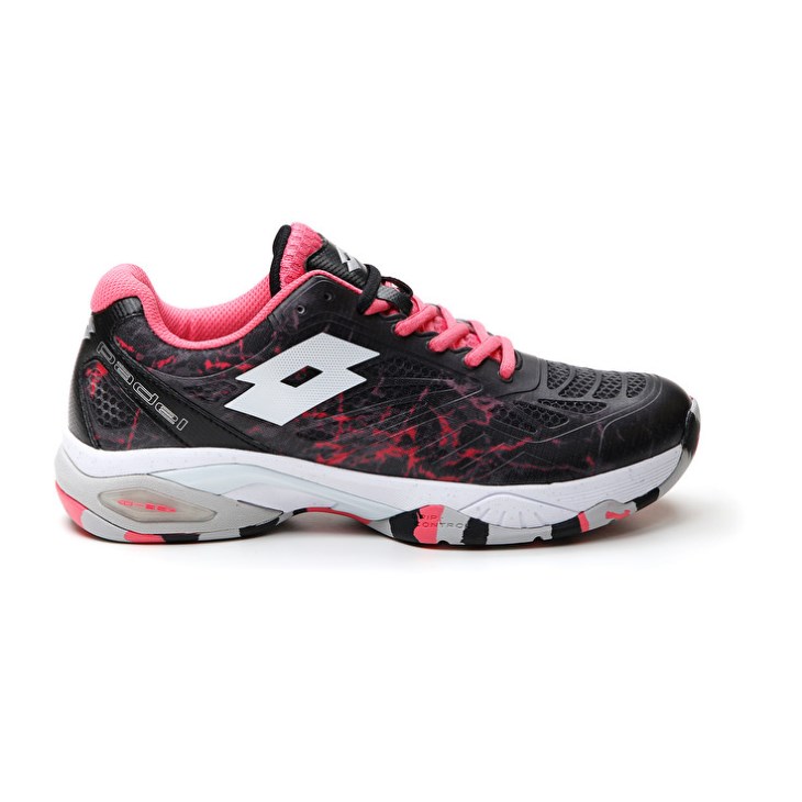 Women Lotto Superrapida 200 IV W Padel Shoes Black / Coral | LN136003M8