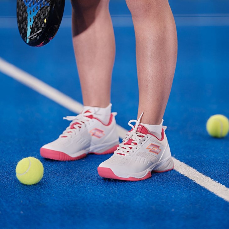 Women Lotto Superrapida 400 V W Padel Shoes White / Red | ME282778N3