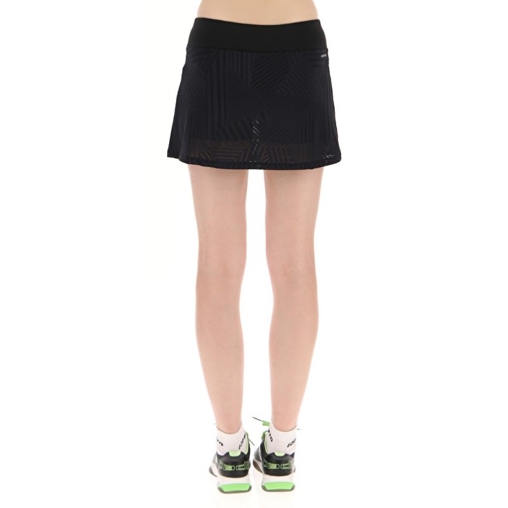 Women Lotto Superrapida W V Skirts Black / Green | EV673997Z8