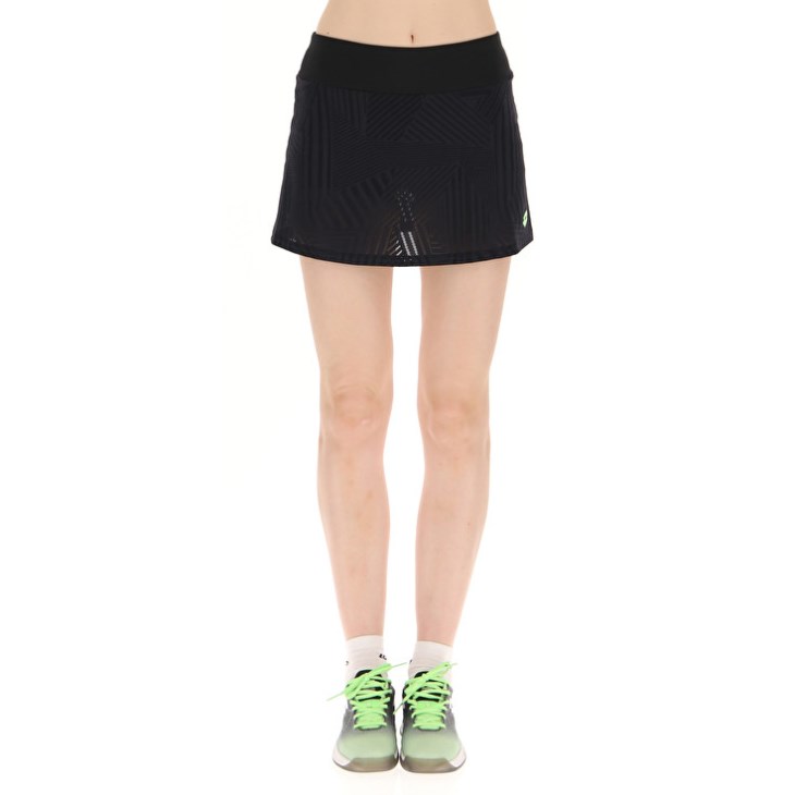 Women Lotto Superrapida W V Skirts Black / Green | EV673997Z8