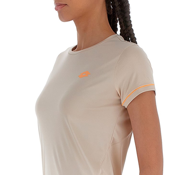 Women Lotto Tech W II D3 T Shirts Beige | AM710101S1