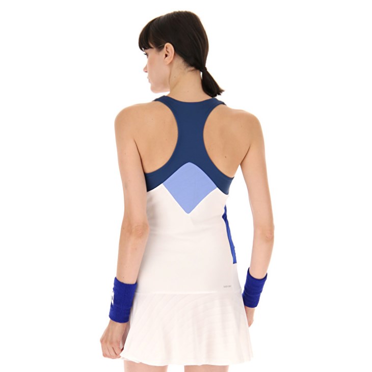 Women Lotto Tech W I D1 Dress White / Royal Blue | IS891839H2
