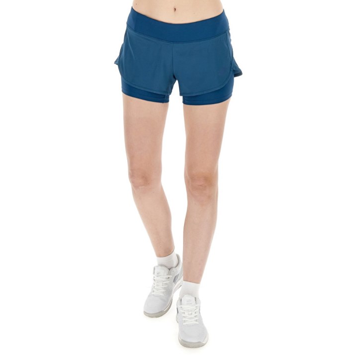 Women Lotto Tech W I D1 Shorts Turquoise | BP038333C6