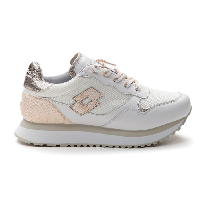 Women Lotto Tokyo Wedge II Fish W Sneakers White | SN942694I6