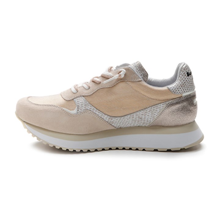 Women Lotto Tokyo Wedge II Shiny W Sneakers White / Gold | AR382188O7