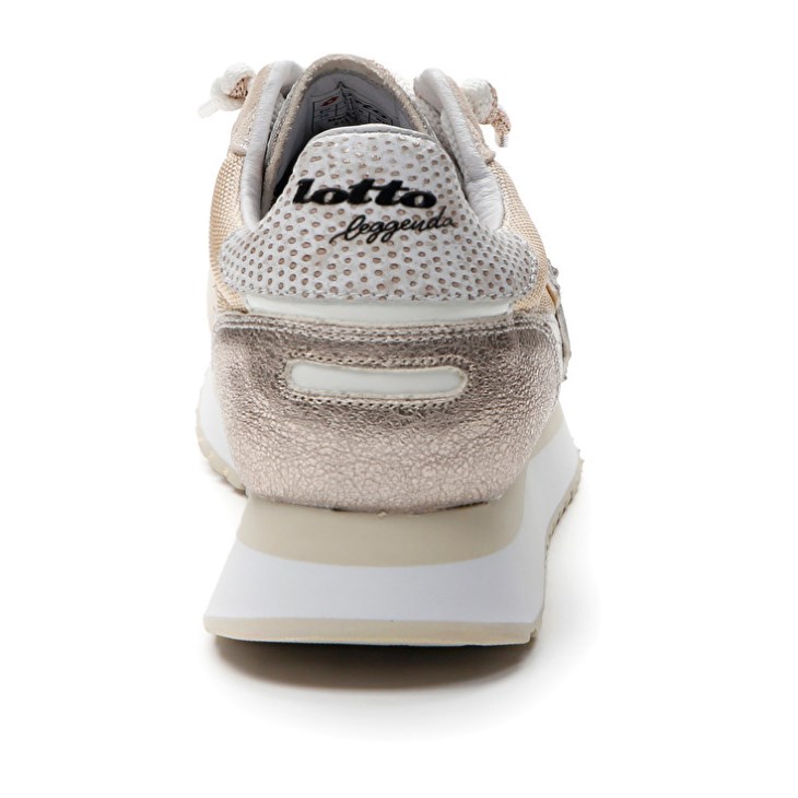 Women Lotto Tokyo Wedge II Shiny W Sneakers White / Gold | AR382188O7
