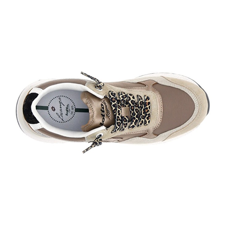 Women Lotto Tokyo Wedge Leo Lace W Sneakers Beige | BH410091T3