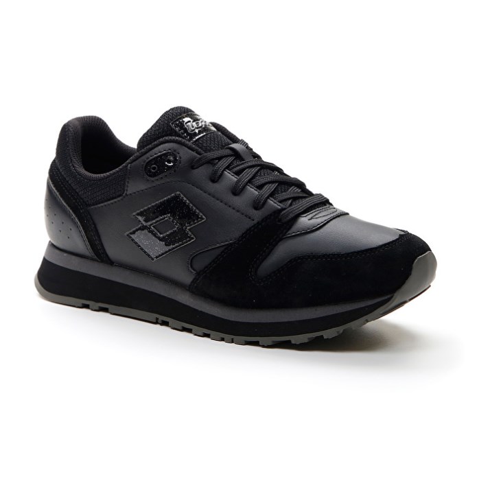 Women Lotto Trainer Wedge III W Sneakers Black | AT832013Y3
