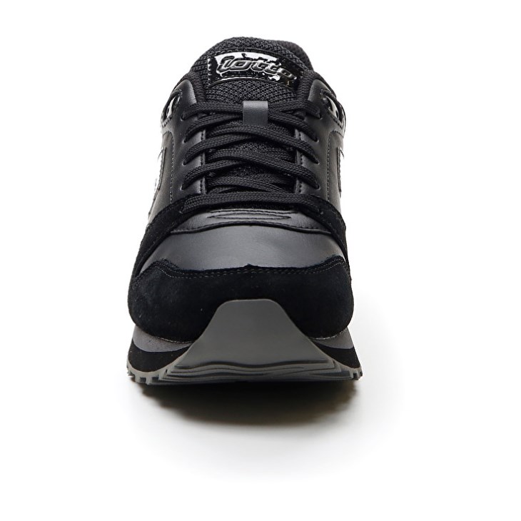 Women Lotto Trainer Wedge III W Sneakers Black | AT832013Y3