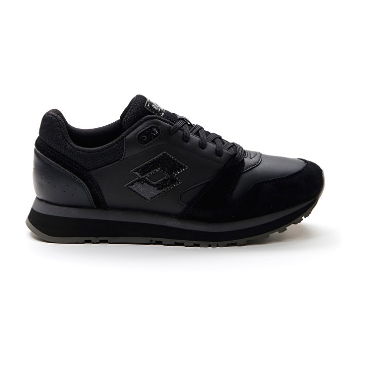 Women Lotto Trainer Wedge III W Sneakers Black | AT832013Y3