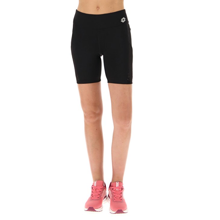 Women Lotto Workout Ciclista W Shorts Black | SW154865H5