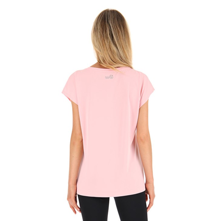 Women Lotto Workout Over W T Shirts Pink | JY593239B3