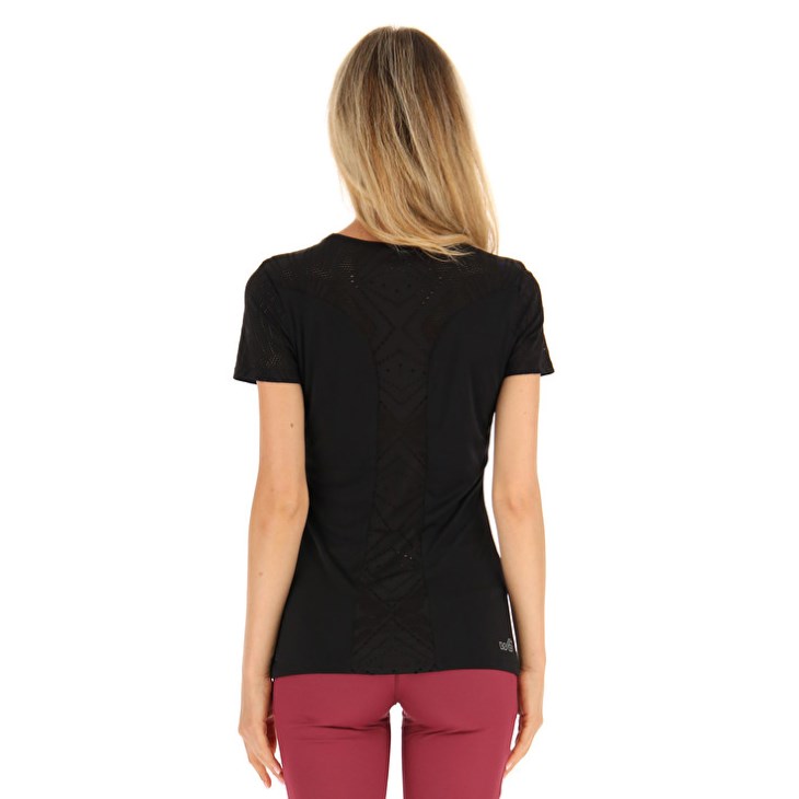 Women Lotto Workout W T Shirts Black | AX835033C7