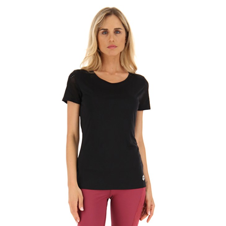 Women Lotto Workout W T Shirts Black | AX835033C7