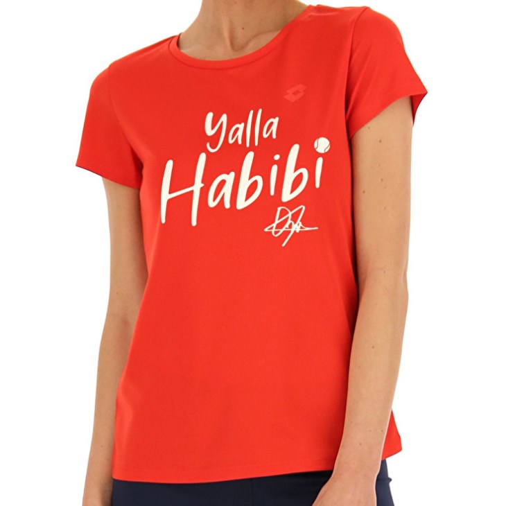 Women Lotto Yalla Habibi Jabeur W T Shirts Red | FH841134T4